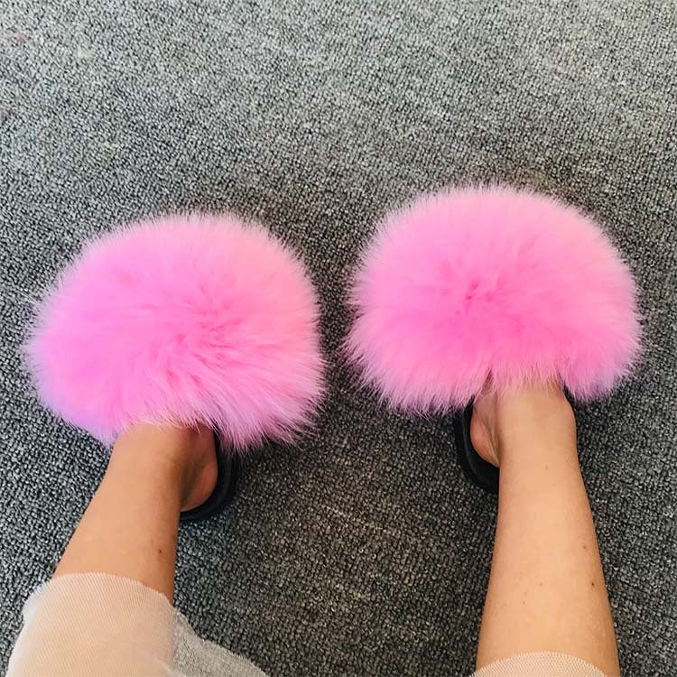 Slippers For Summer Wear Casual Fur Sandals