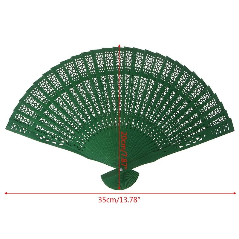 Very Popular Colourful Vintage Hollow Wood Hand Fan Chinese Fragrant Wooden Folding Fans