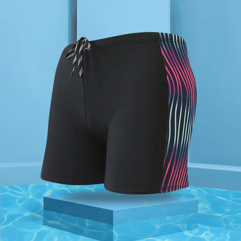 Men's Swimwear Pants Summer Beach Swim Shorts Trunks Swimsuit Swimming Trunks Boxer Briefs Quick Dry Sswimming Trunks
