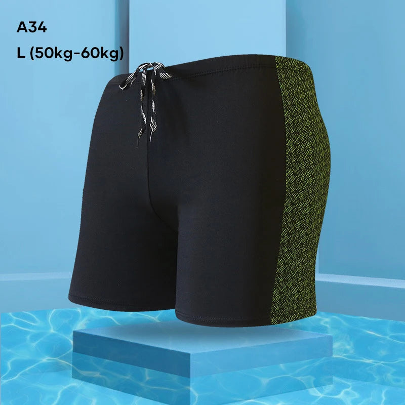 Men's Swimwear Pants Summer Beach Swim Shorts Trunks Swimsuit Swimming Trunks Boxer Briefs Quick Dry Sswimming Trunks