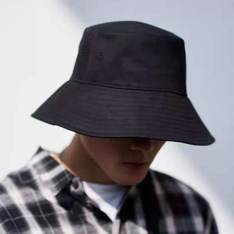 Large Big Size Sun Hats Men Summer Double Side Bucket Hat Men's Panama Fedoras Outdoor Fisherman Hat Visor Basin Cap Beach Hat