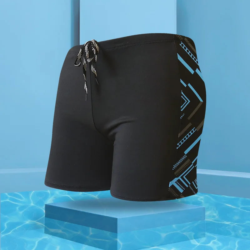 Men's Swimwear Pants Summer Beach Swim Shorts Trunks Swimsuit Swimming Trunks Boxer Briefs Quick Dry Sswimming Trunks