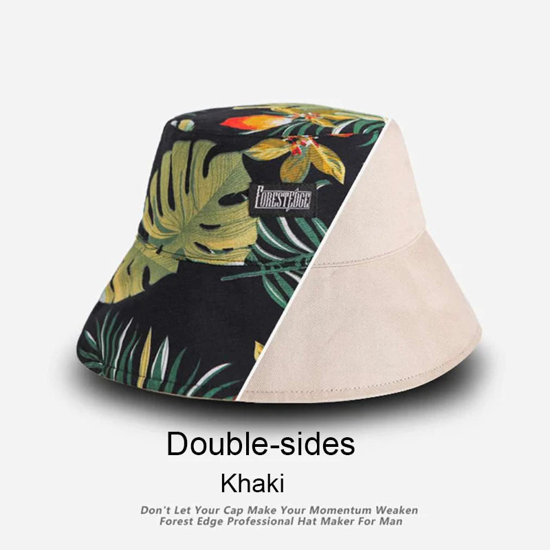 Large Big Size Sun Hats Men Summer Double Side Bucket Hat Men's Panama Fedoras Outdoor Fisherman Hat Visor Basin Cap Beach Hat