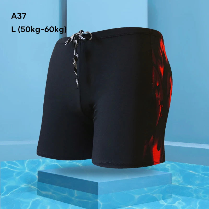 Men's Swimwear Pants Summer Beach Swim Shorts Trunks Swimsuit Swimming Trunks Boxer Briefs Quick Dry Sswimming Trunks
