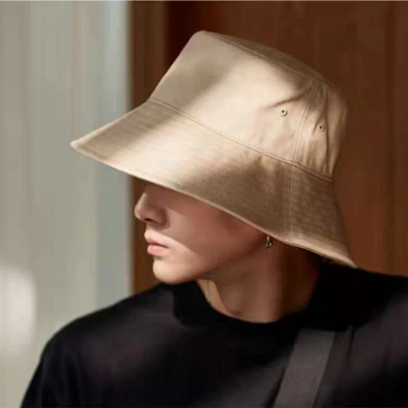 Large Big Size Sun Hats Men Summer Double Side Bucket Hat Men's Panama Fedoras Outdoor Fisherman Hat Visor Basin Cap Beach Hat