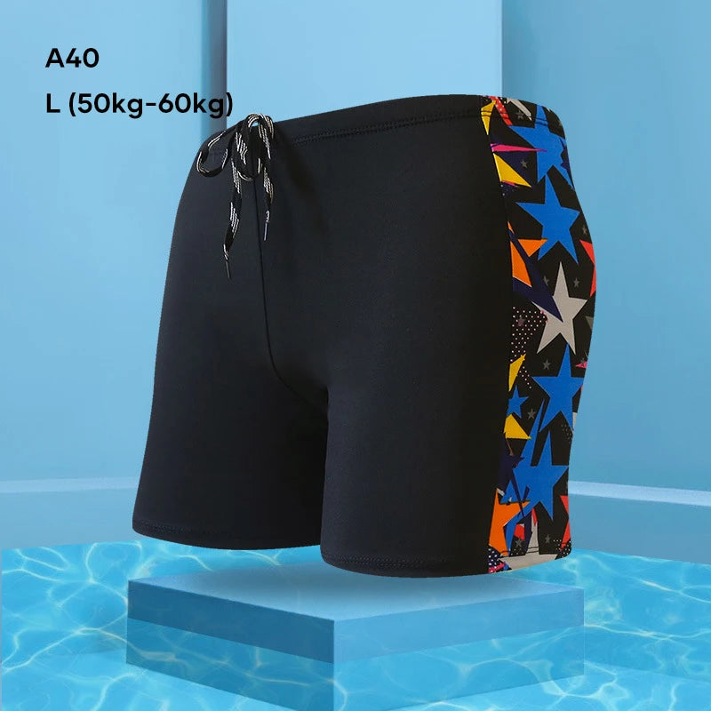 Men's Swimwear Pants Summer Beach Swim Shorts Trunks Swimsuit Swimming Trunks Boxer Briefs Quick Dry Sswimming Trunks