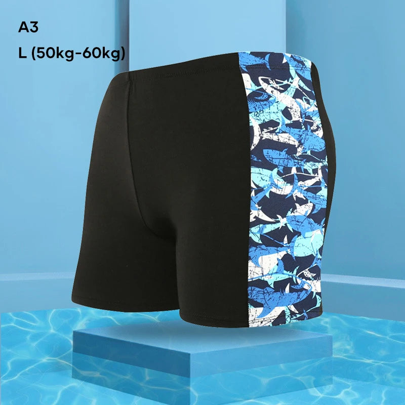 Men's Swimwear Pants Summer Beach Swim Shorts Trunks Swimsuit Swimming Trunks Boxer Briefs Quick Dry Sswimming Trunks