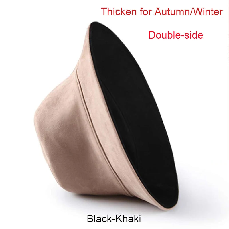 Large Big Size Sun Hats Men Summer Double Side Bucket Hat Men's Panama Fedoras Outdoor Fisherman Hat Visor Basin Cap Beach Hat