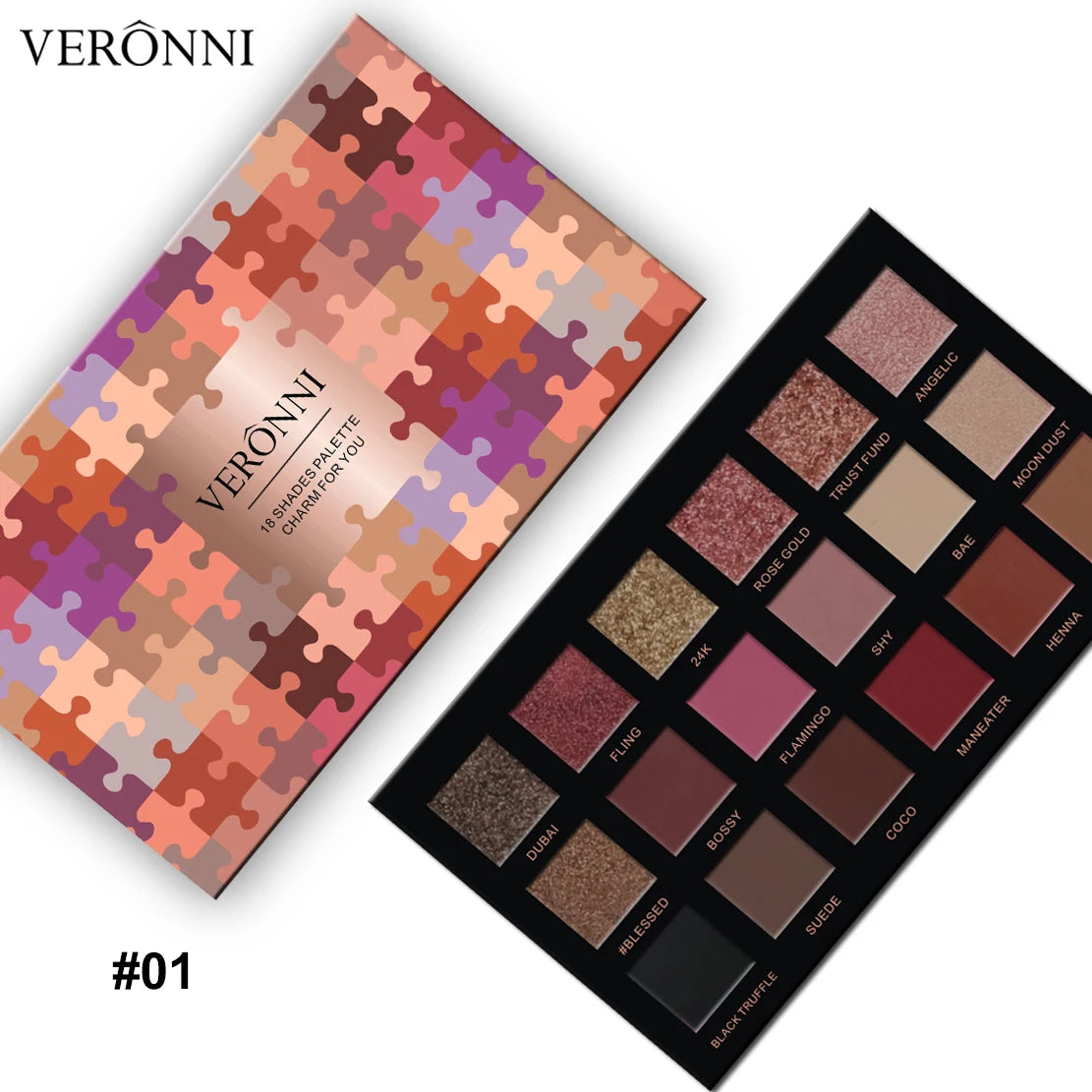 VERONNI 18 Color Charming Eyeshadow Glitter Eye shadow matte Eye shadow Palette Shimmer EyeShadow Powder Fashion Color