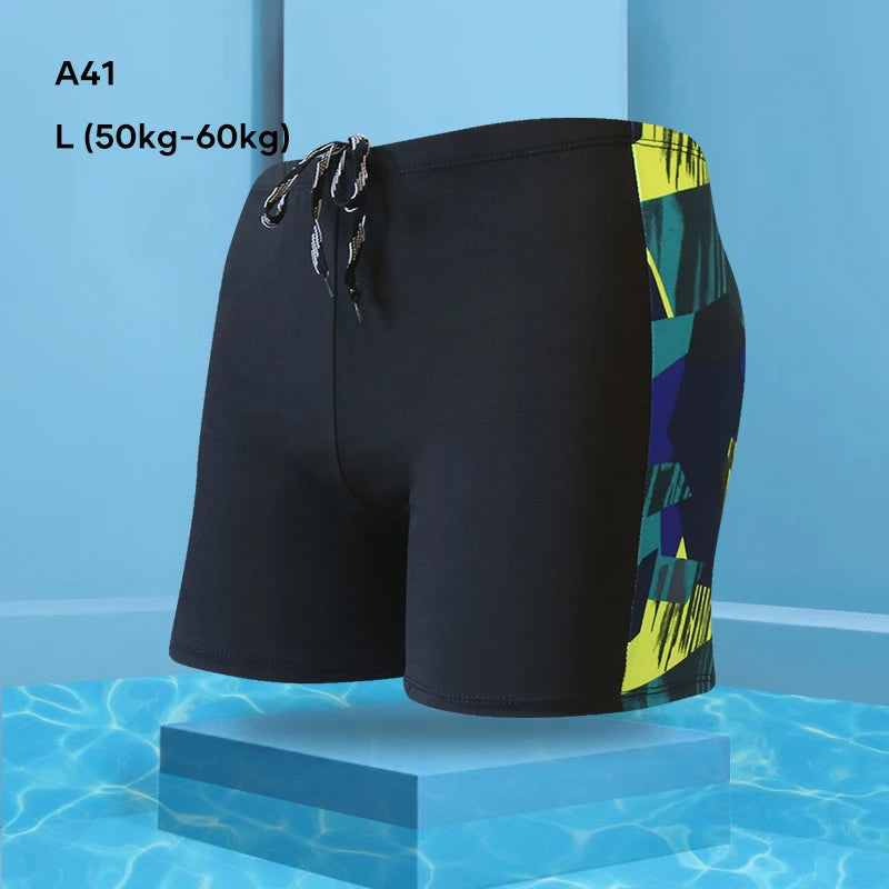 Men's Swimwear Pants Summer Beach Swim Shorts Trunks Swimsuit Swimming Trunks Boxer Briefs Quick Dry Sswimming Trunks