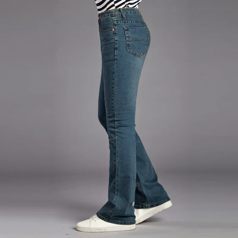 ICPANS Men's Flare jeans Pants Bell Bottom Cargo Jeans Slim Blue BootCut Flared Denim Jeans For Men Trousers Boot Cut 2019 New
