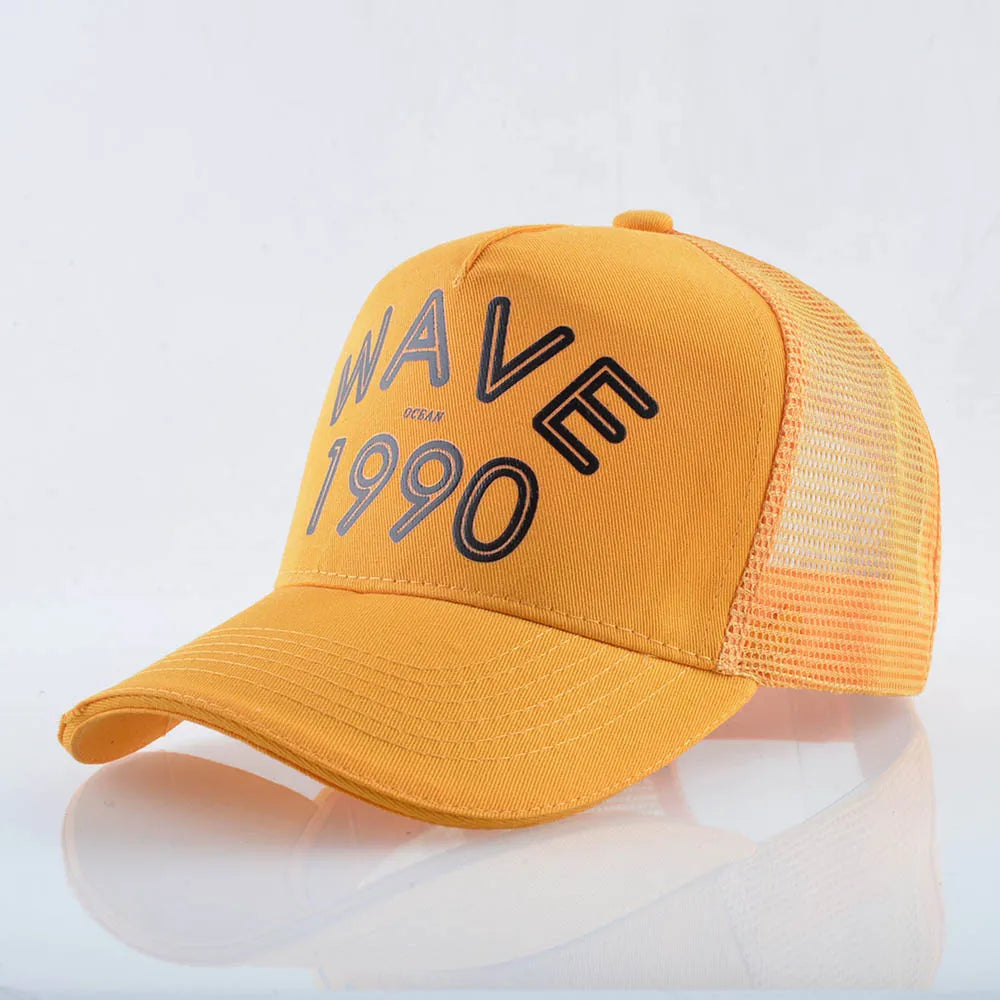 FS Orange Green 5 Panel Mesh Trucker Hats Snapback Hip Hop Cap Summer Breathable Baseball Caps For Men Women Bones Masculino