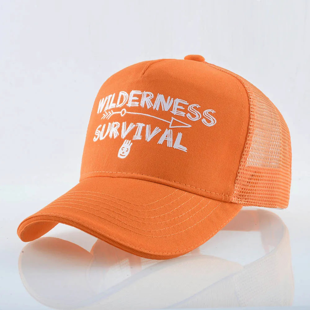 FS Stylish Green Orange 5 Panel Baseball Caps For Men Women Breathable Snapback Hip Hop Cap Mesh Trucker Hat Bones Masculinos