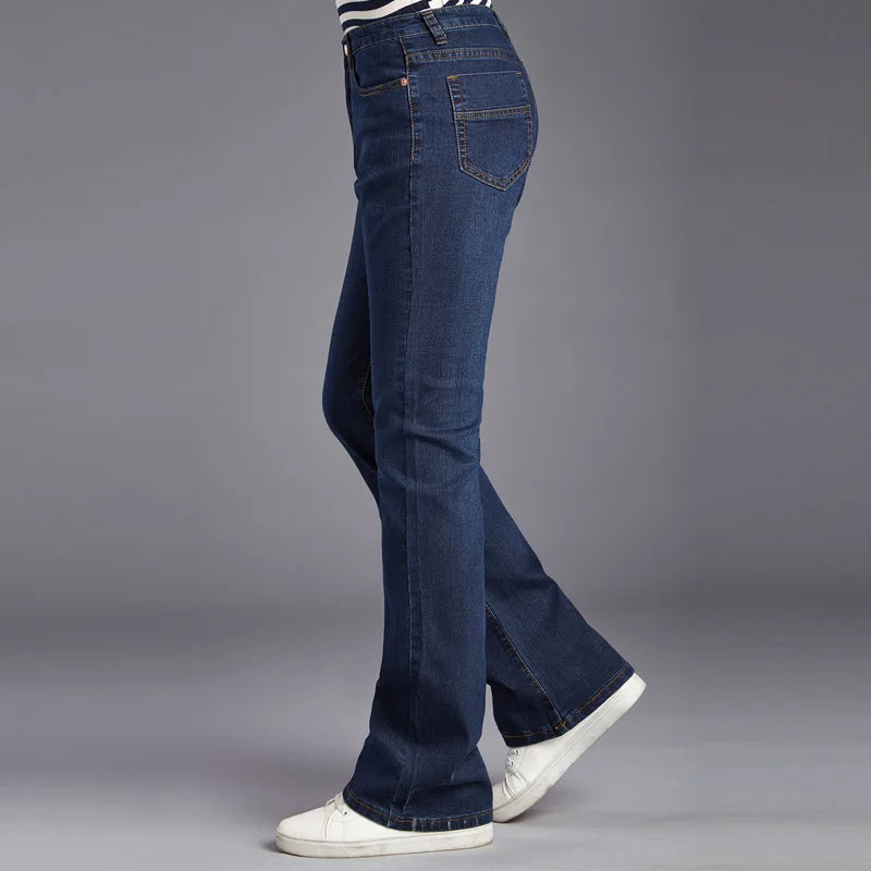ICPANS Men's Flare jeans Pants Bell Bottom Cargo Jeans Slim Blue BootCut Flared Denim Jeans For Men Trousers Boot Cut 2019 New
