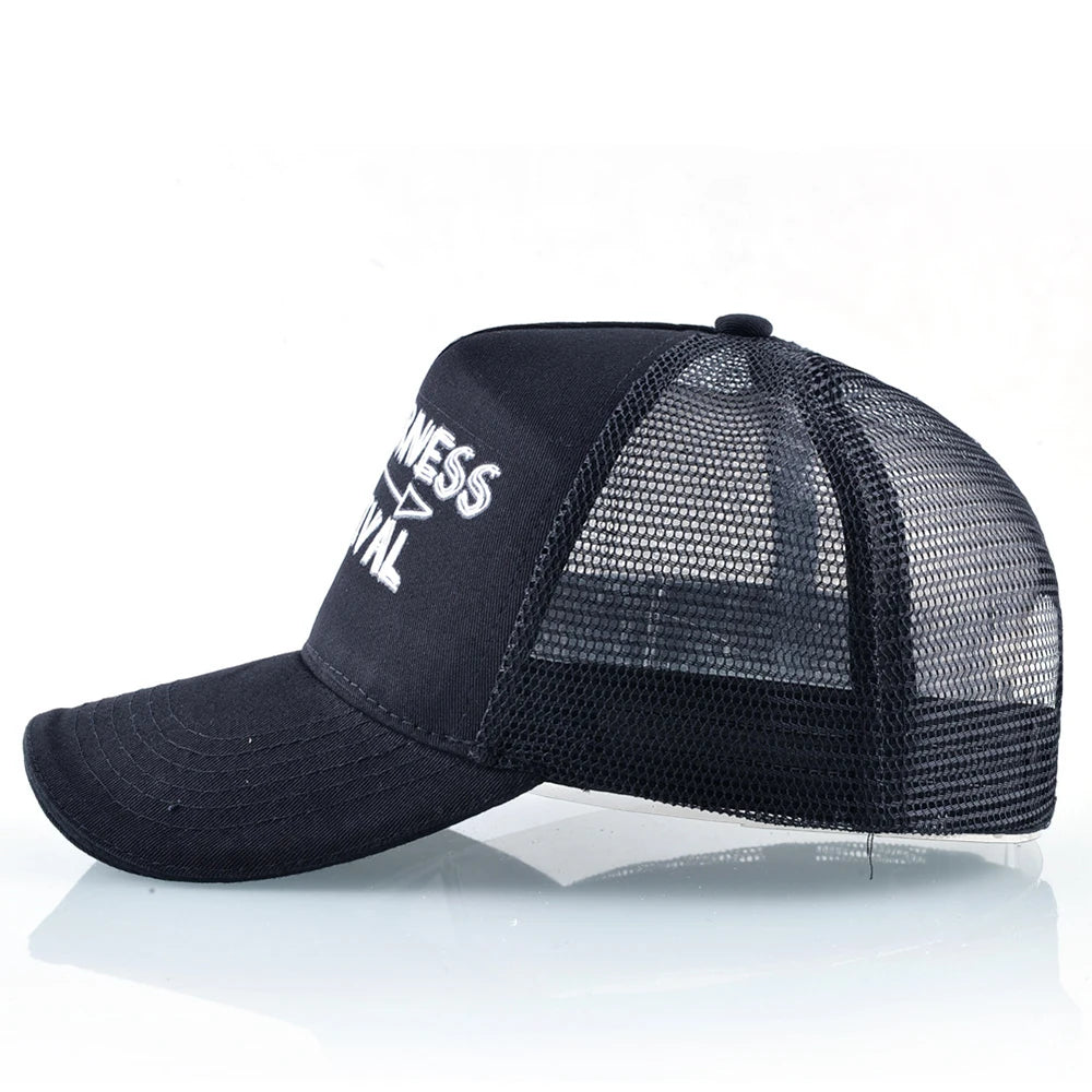 FS Stylish Green Orange 5 Panel Baseball Caps For Men Women Breathable Snapback Hip Hop Cap Mesh Trucker Hat Bones Masculinos