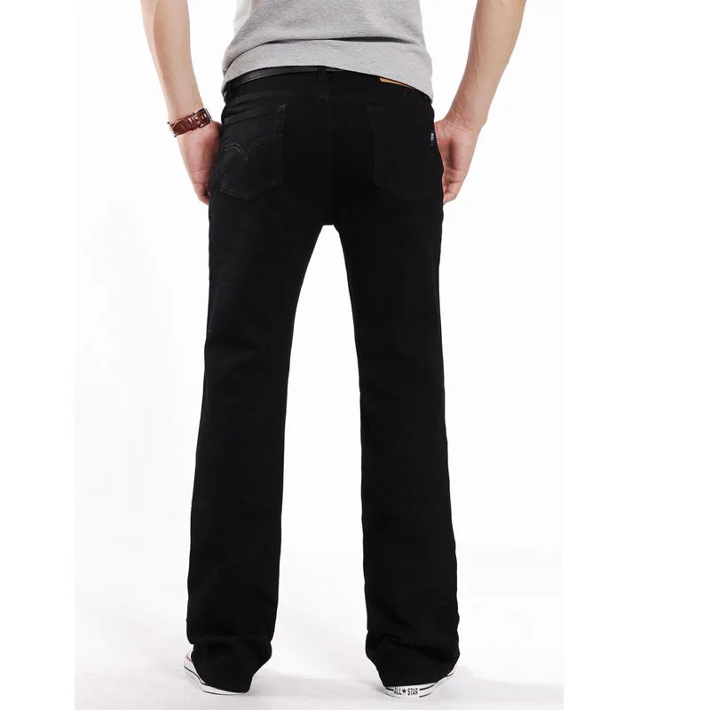 ICPANS Men's Flare jeans Pants Bell Bottom Cargo Jeans Slim Blue BootCut Flared Denim Jeans For Men Trousers Boot Cut 2019 New