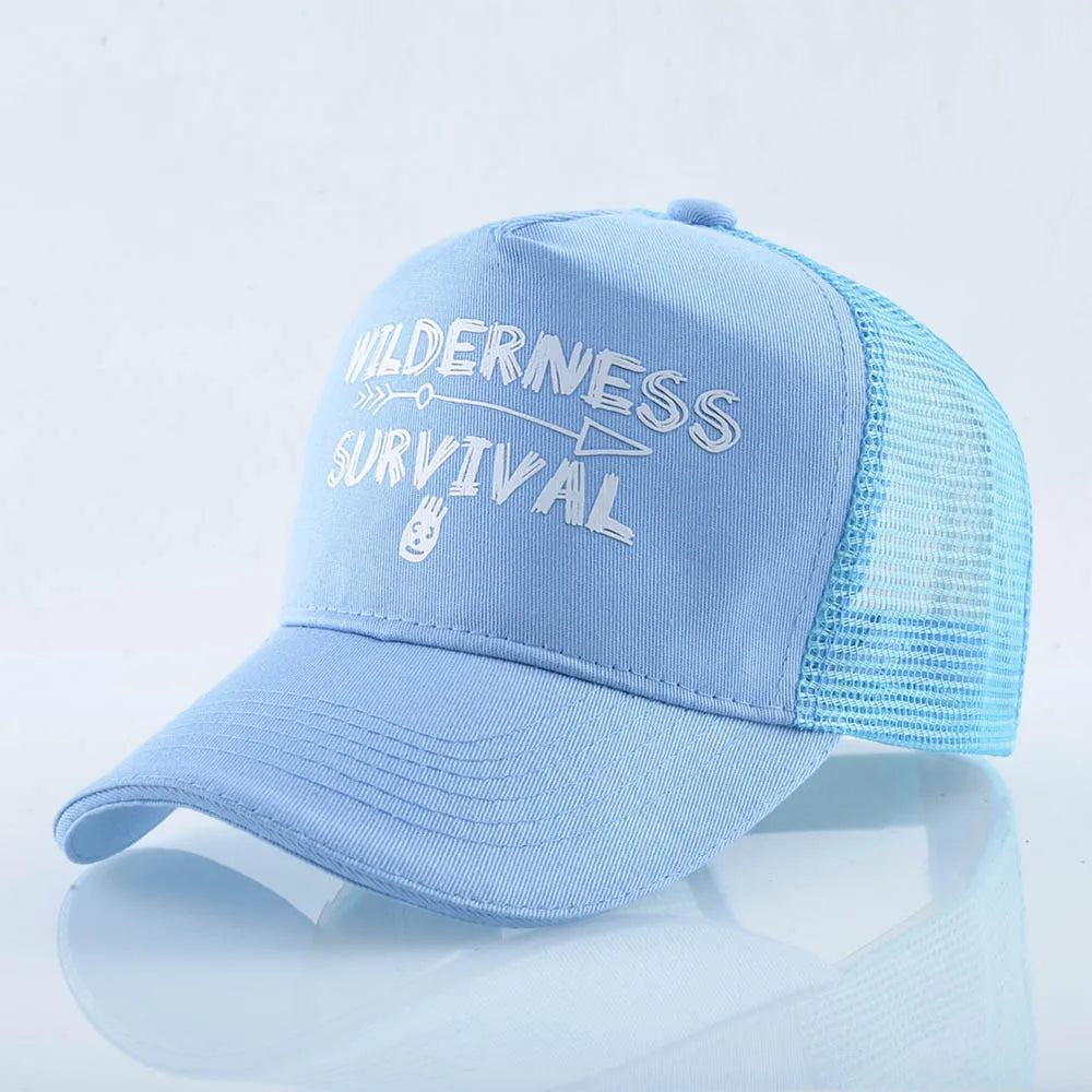 FS Stylish Green Orange 5 Panel Baseball Caps For Men Women Breathable Snapback Hip Hop Cap Mesh Trucker Hat Bones Masculinos