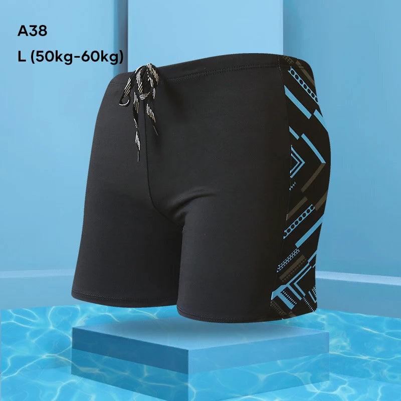 Men's Swimwear Pants Summer Beach Swim Shorts Trunks Swimsuit Swimming Trunks Boxer Briefs Quick Dry Sswimming Trunks