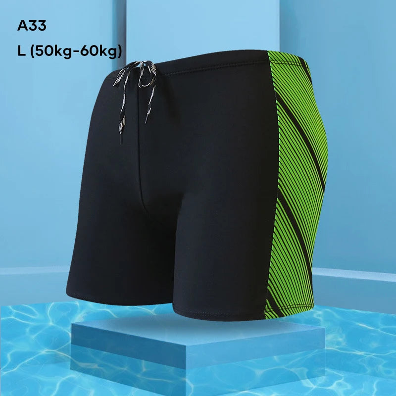 Men's Swimwear Pants Summer Beach Swim Shorts Trunks Swimsuit Swimming Trunks Boxer Briefs Quick Dry Sswimming Trunks