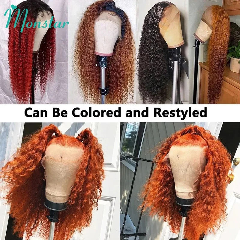 30 Inch Brazilian Kinky Curly Wig 360 Lace Frontal Wig 13x4 13x6 Lace Front Human Hair Wigs 5x5 Closure Wig Curly Human Hair Wig