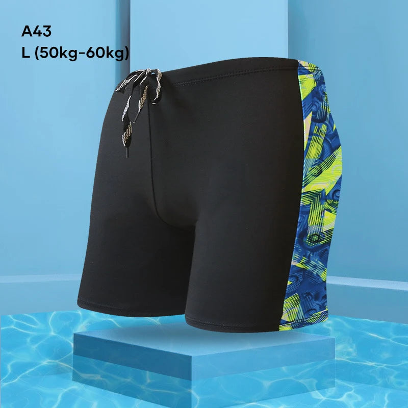 Men's Swimwear Pants Summer Beach Swim Shorts Trunks Swimsuit Swimming Trunks Boxer Briefs Quick Dry Sswimming Trunks