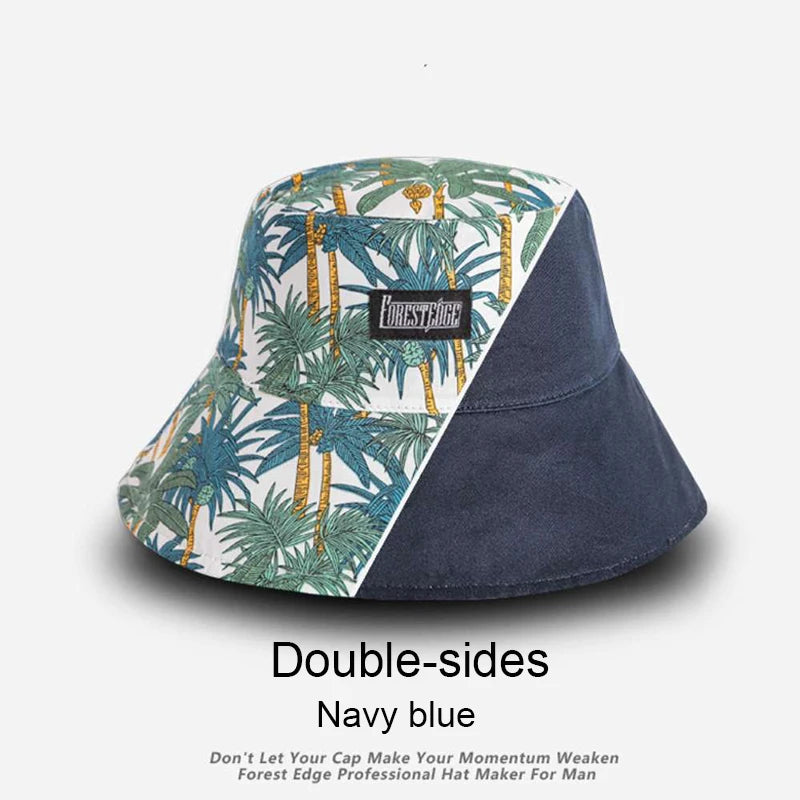 Large Big Size Sun Hats Men Summer Double Side Bucket Hat Men's Panama Fedoras Outdoor Fisherman Hat Visor Basin Cap Beach Hat