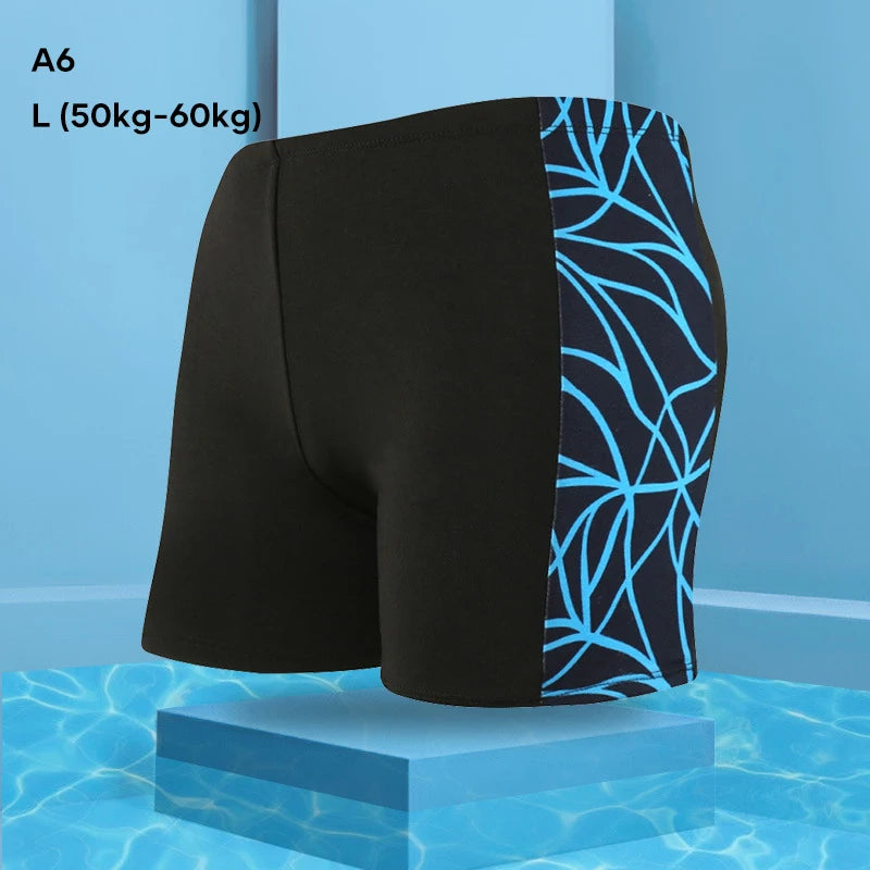 Men's Swimwear Pants Summer Beach Swim Shorts Trunks Swimsuit Swimming Trunks Boxer Briefs Quick Dry Sswimming Trunks