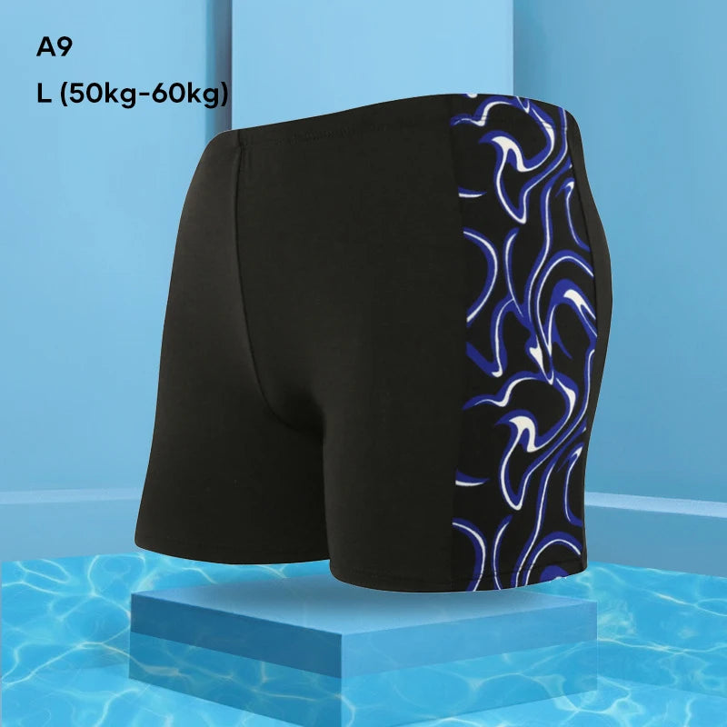 Men's Swimwear Pants Summer Beach Swim Shorts Trunks Swimsuit Swimming Trunks Boxer Briefs Quick Dry Sswimming Trunks
