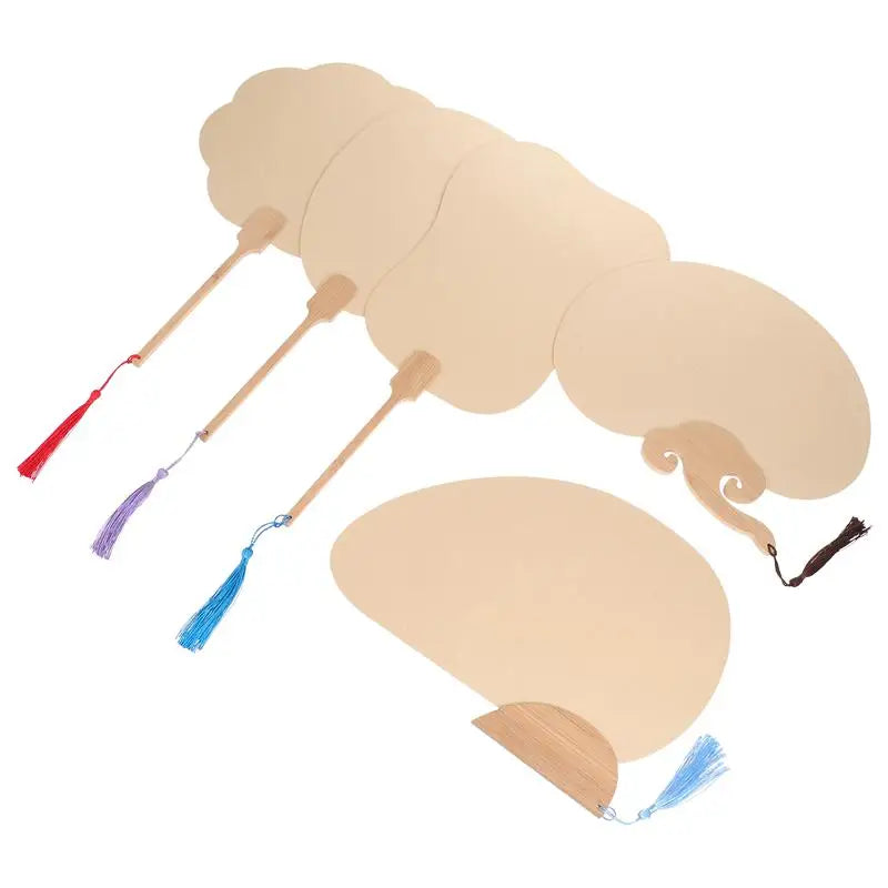5Pcs Creative Kids Graffiti Fans Paper Round Fans Painting Fans Kids Graffiti Fans Hand Fan Hand Fan To Paint Diy Painting