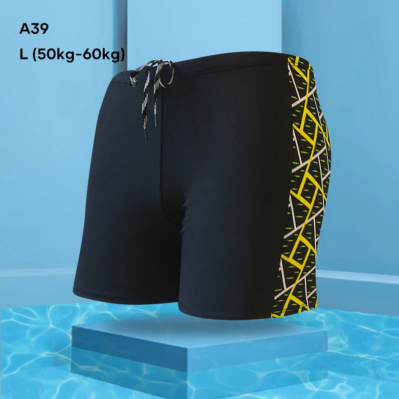 Men's Swimwear Pants Summer Beach Swim Shorts Trunks Swimsuit Swimming Trunks Boxer Briefs Quick Dry Sswimming Trunks