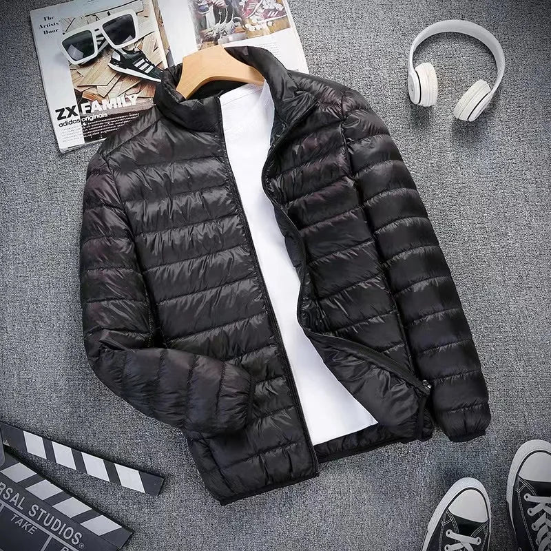 Down Jacket Men All-Season Ultra Lightweight Packable Water and Wind-Resistant Breathable Coat Men Hoodies Jackets 2023