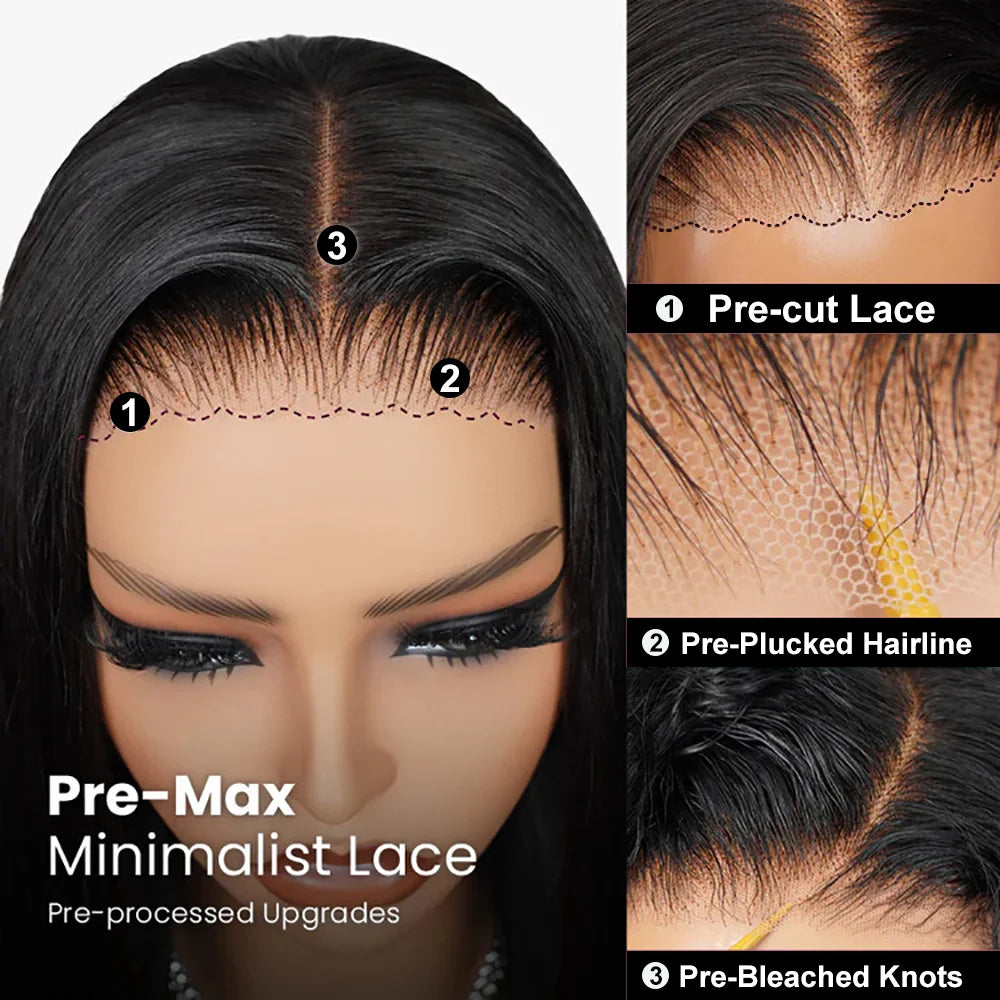Glueless Wigs Human Hair Straight 13X4 Lace Front Human Hair Wig Natural Color BOB Wig Human Hair 4X6 2X6 4X4 Closure BOB Wigs