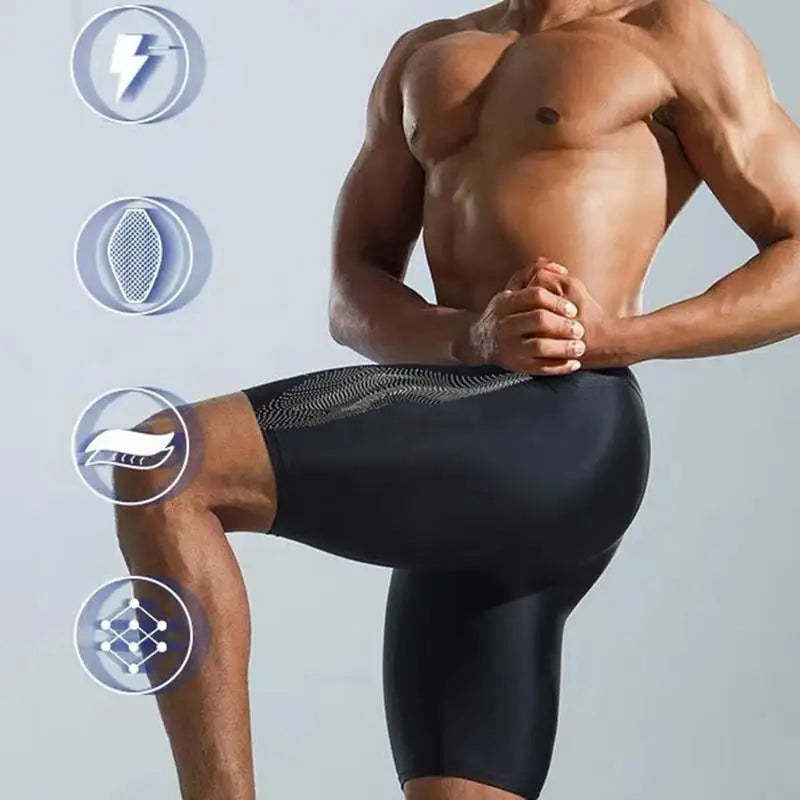 Men's Swim Jammer Adjustable Boys Swim Jammers Men's Swimwear Swim Trunks Streamlined Compressed Comfortable Pant Racing Briefs