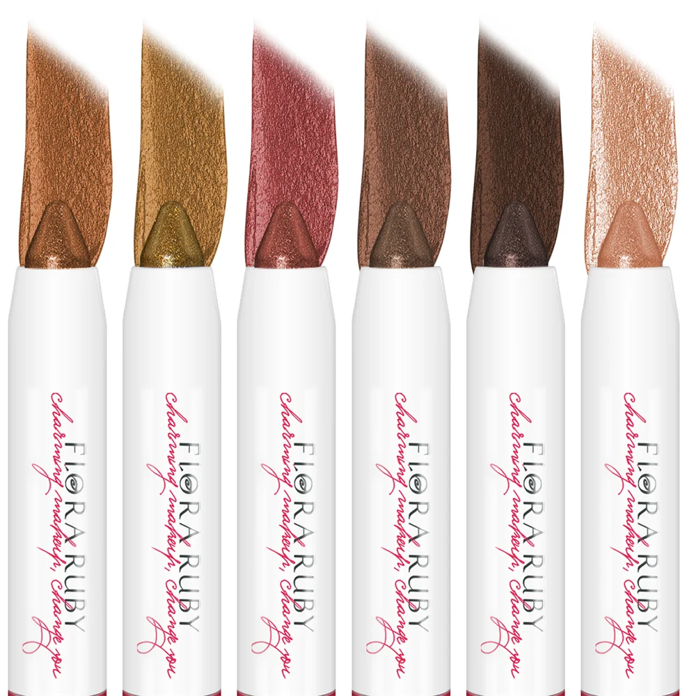 16 Colors Eyeshadow Stick Waterproof Eyeshadow Pencils Cream Eyeshadow Sticks Brown Metallic Eyeshadow Stick Pencil Long Lasting