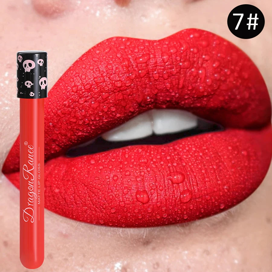 Colored Lip Gloss, Lip Glaze, Test Tube Lip Glaze, Lip Makeup, Easy to Color, Waterproof Matte Lip Gloss, Party Lip Makeup, Lip Gloss, Not Easy to Fade Lip Gloss