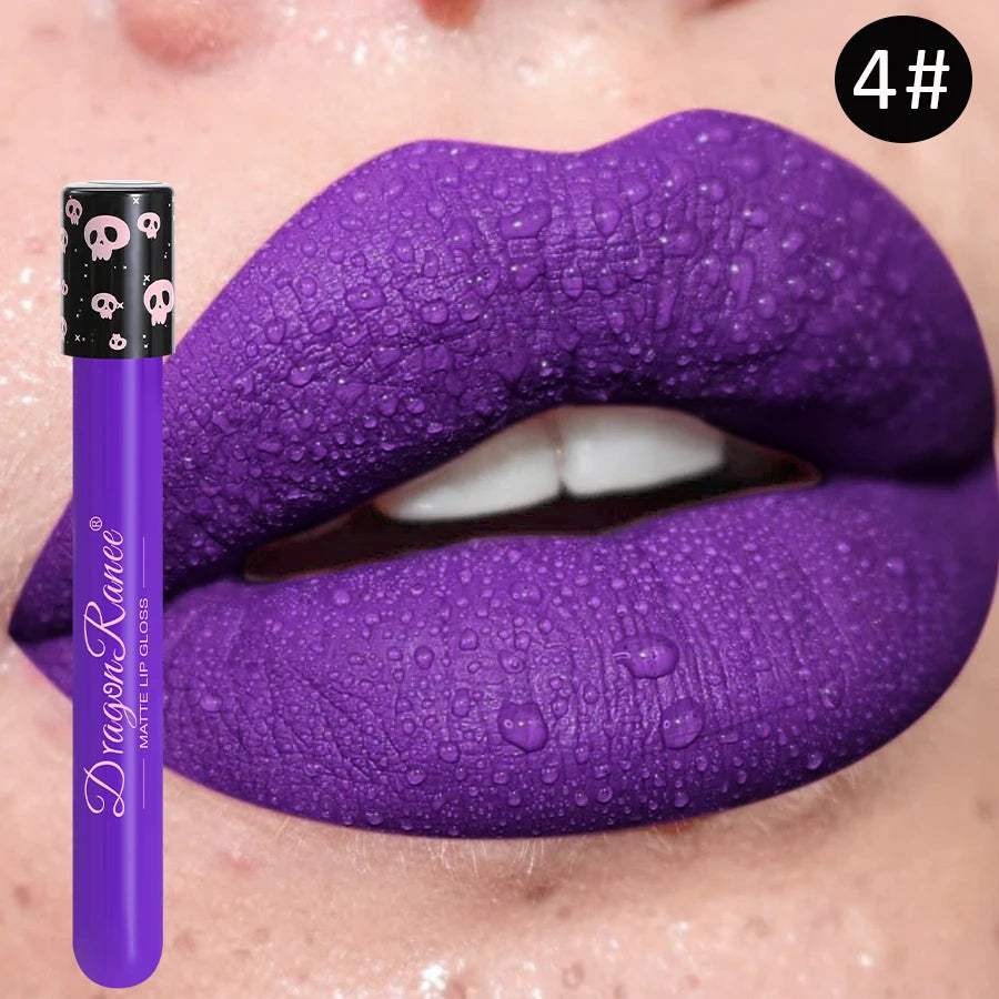 Colored Lip Gloss, Lip Glaze, Test Tube Lip Glaze, Lip Makeup, Easy to Color, Waterproof Matte Lip Gloss, Party Lip Makeup, Lip Gloss, Not Easy to Fade Lip Gloss