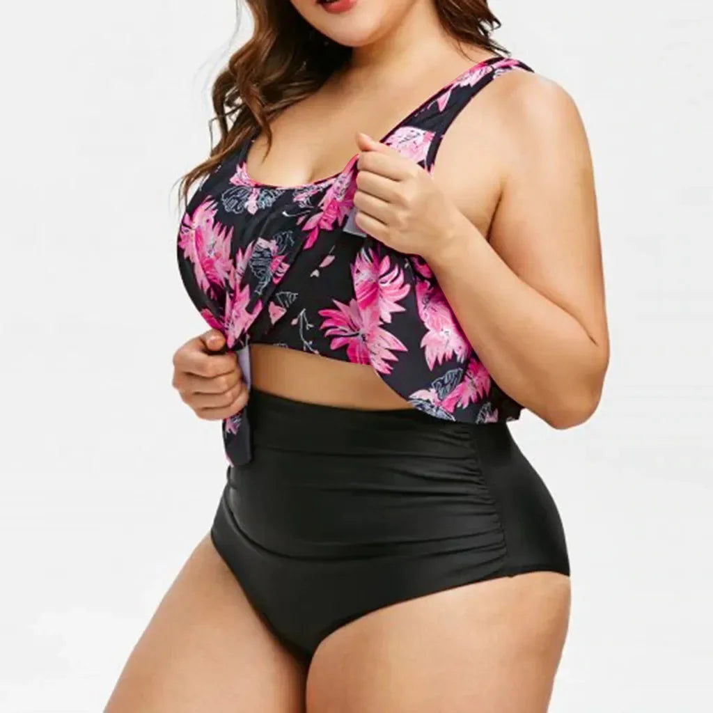 Summer Women Plus Size Sexy Print Brazilian Swimwear Beachwear Swimsuit Bathing Suits swimsuit women 2024 New