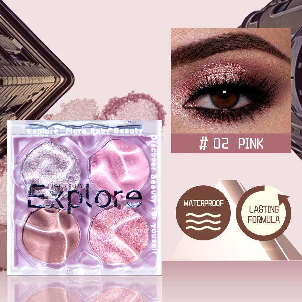 Eye Shadow Palette Makeup Matte Natural Eyeshadow Palette Brown Eyes Shimmer Cream Eyeshadow Palette Plate Pearl Eye Shadow Pink