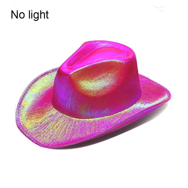 Halloween Christmas EL Wire Light Up Sequin Jazz Hat Adult Neon LED Luminous Festival Party Dress Up Cap For Men and Women
