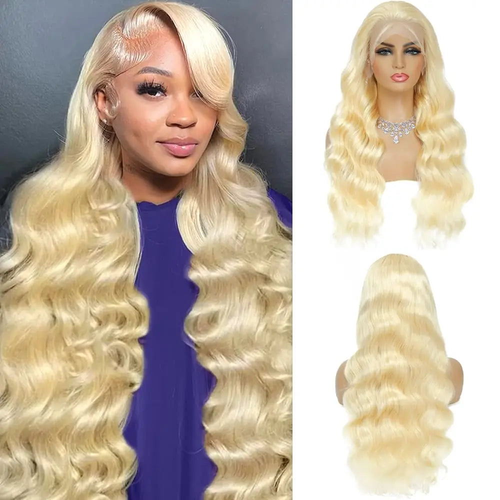 613 Hd Lace Frontal Wig Human Hair Body Wave 13x6 13x4 Lace Front Wig 180 Density Blonde Human Lace Front Wig 613 Human Hair Wig