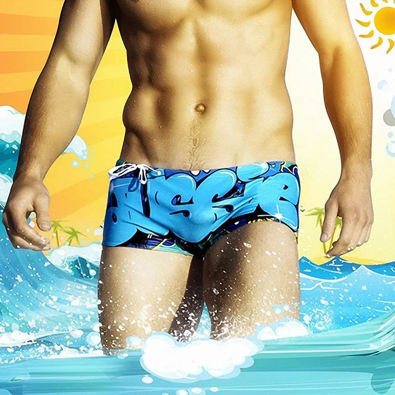Summer Swimwear Men Swimsuit Boy Swim Suits Boxer Shorts Swim Trunks Swimming Surf Beach Wear Men Swimming Trunks