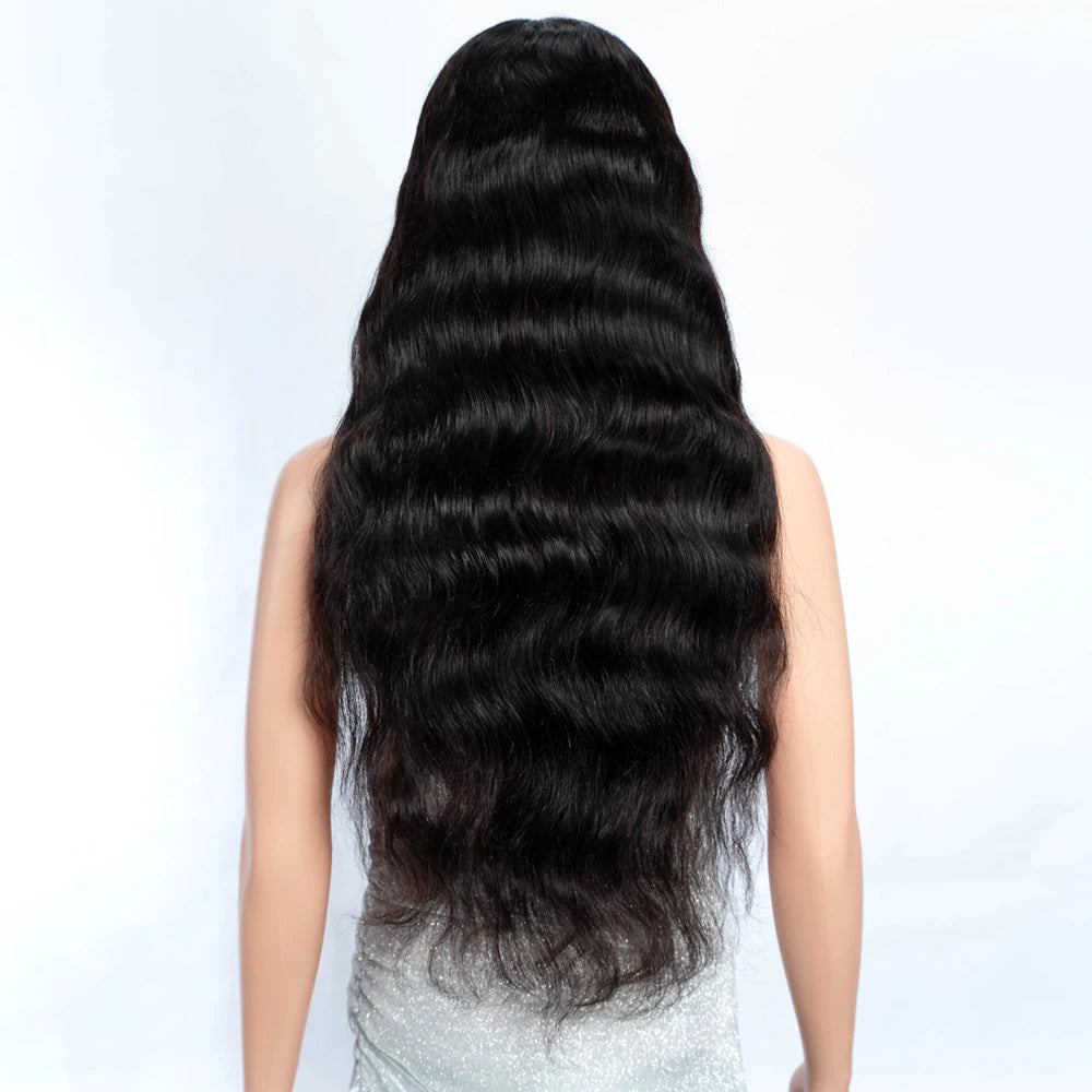 Lekker Wavy 13x1 T Part Lace Front 100% Human Hair Wigs For Women Brazilian Remy Hair Body Wave Middle Part Lace 28" Long Wigs