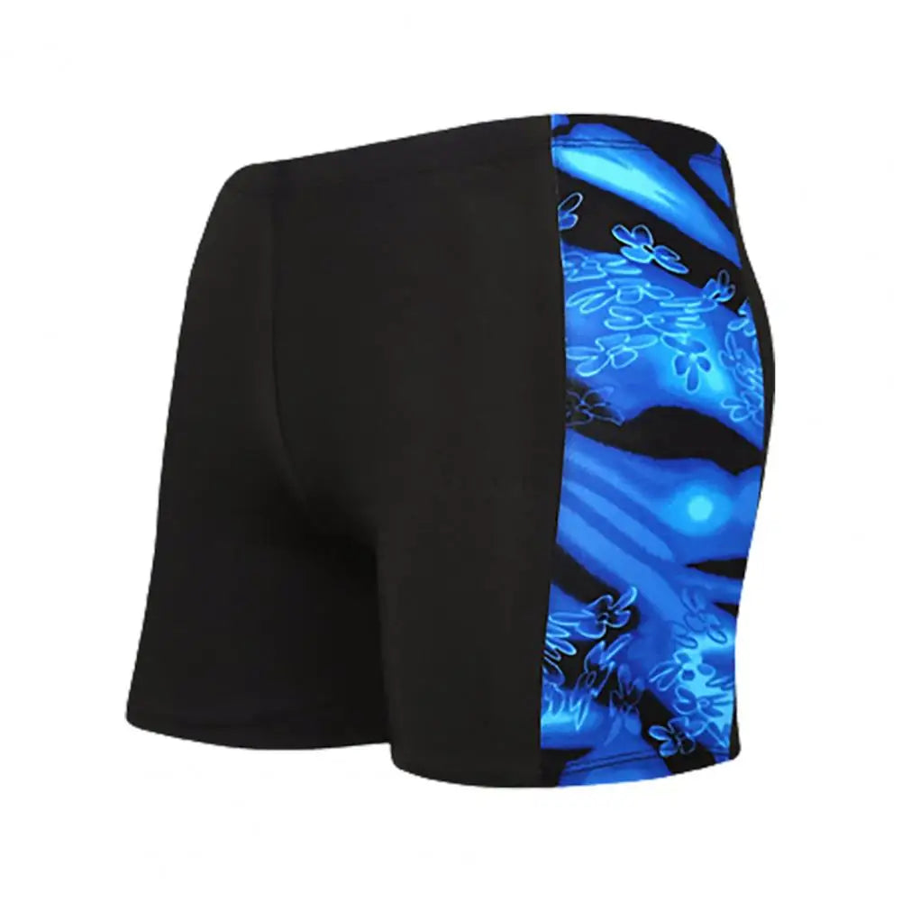Swimming Shorts Boxers Mid-rise Swimming Trunks with Lining Elastic Waistband Swim Trunks Men Shark Print Swim Shorts Beachwear