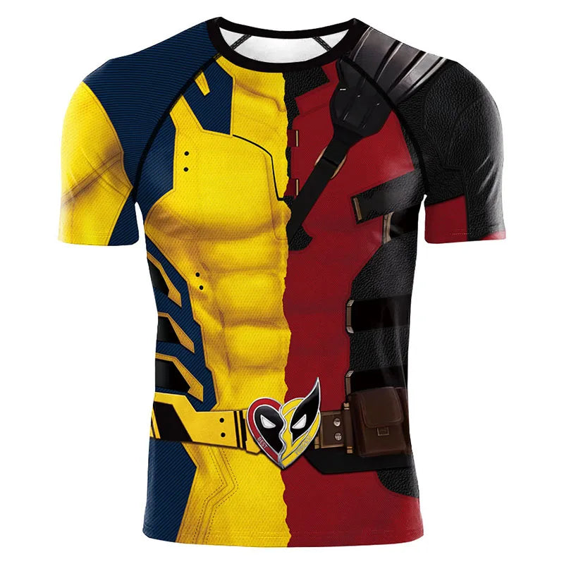 Wolverine T-Shirt Deadpool Shirt Men Tanks Halloween Cosplay Costume Hero Long Sleeved Tees Tanks Men Top Carnival Party Outfit