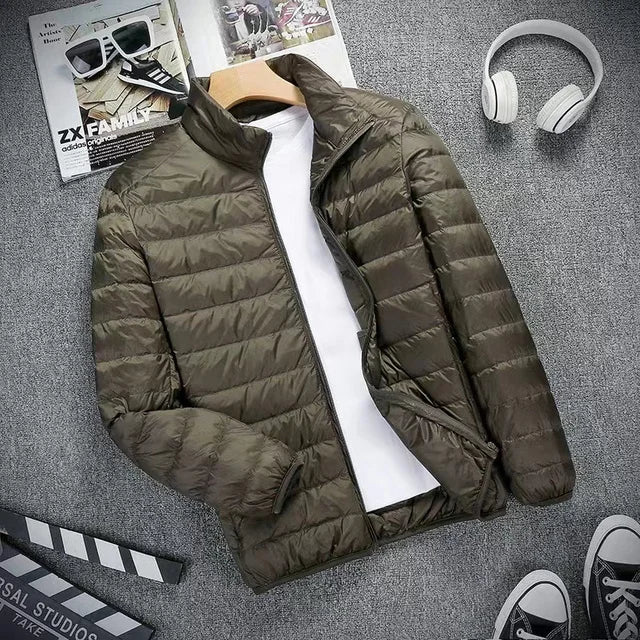 Down Jacket Men All-Season Ultra Lightweight Packable Water and Wind-Resistant Breathable Coat Men Hoodies Jackets 2023 New