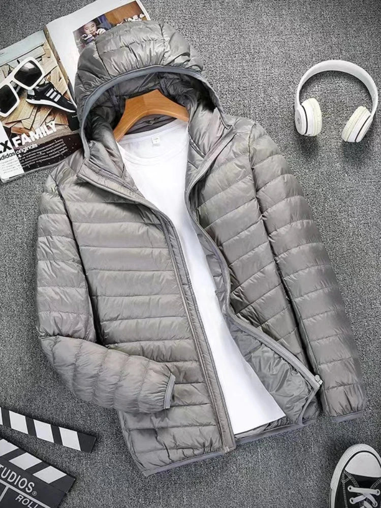 Down Jacket Men All-Season Ultra Lightweight Packable Water and Wind-Resistant Breathable Coat Men Hoodies Jackets 2023