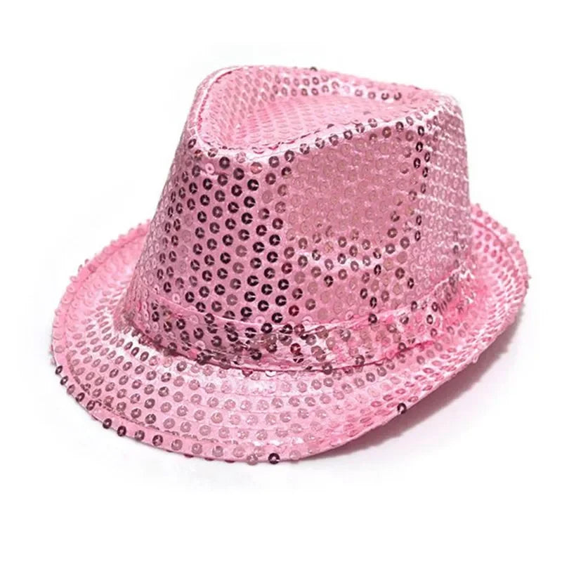 Fashion Boy Girl Men Woman Sequin Hat Bow Tie Gloves Cowboy Birthday Party Cap Jazz Dance Show Props Costume Wedding Festival
