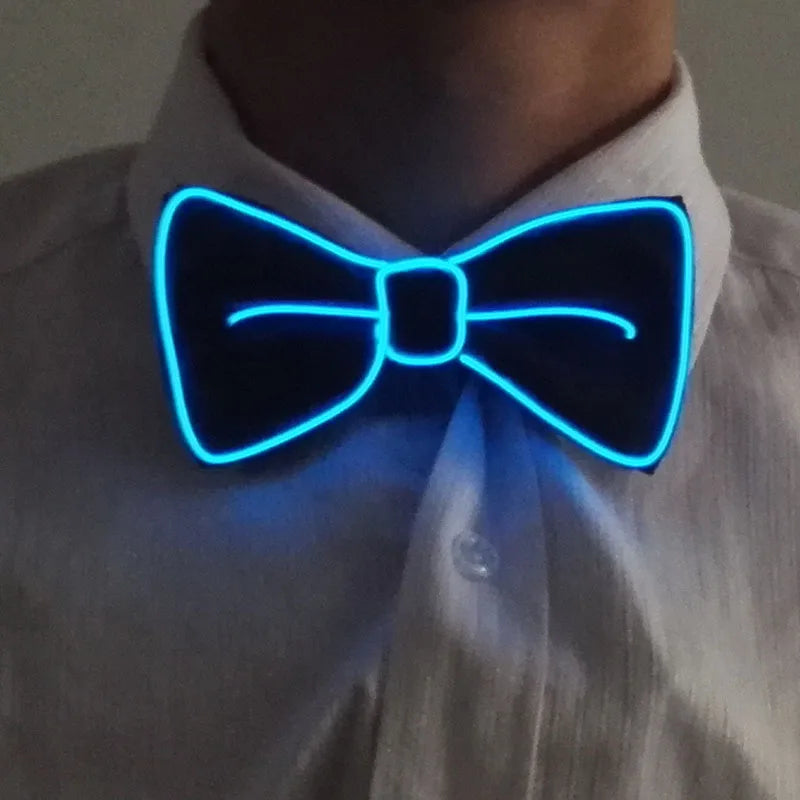 light up Men's hat and tie Led luminous Funny hat glowing Top Hat for Fluorescent club dance show props performances costumes