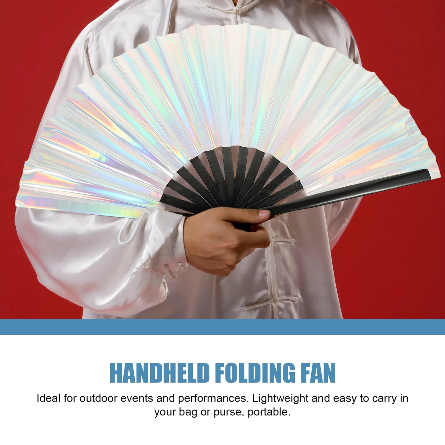Portable Folding Fan Handheld Fans Rave Hand Fan Large Hand Fans Wedding Fans Bamboo Classical Folding Fans Home Decor
