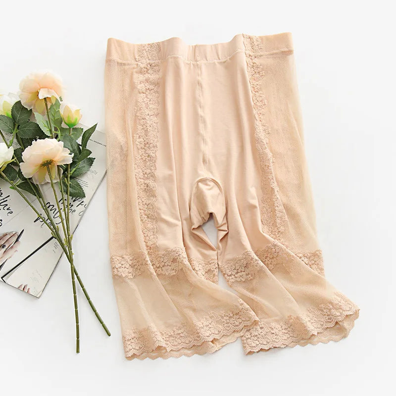 Women's Shorts Under The Skirt Seamless Shorts Large Size Lace Modal Prevent Exposure High Waist Safety Pants Plus Size Women